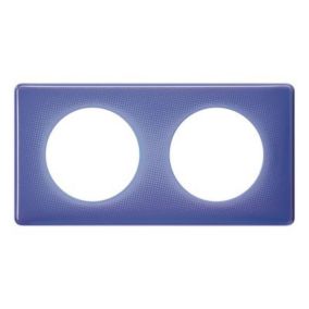 Plaque de finition 2 postes Legrand Céliane 0 988 66 coloris violet 90's l.161 x P.8,5 x H.82 mm