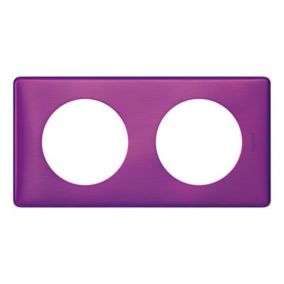 Plaque de finition 2 postes Legrand Céliane 0 988 75 coloris violet irisé l.161 x P.8,5 x H.82 mm