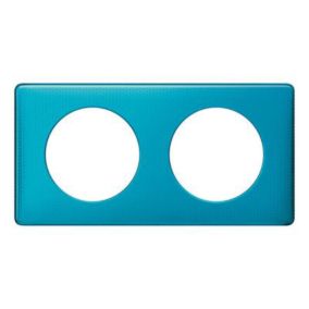 Plaque de finition 2 postes Legrand Céliane 0 988 76 coloris métal blue snake l.161 x P.8,5 x H.82 mm