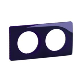 Plaque de finition 2 postes Legrand Céliane CP0322 coloris bleu de four l.161 x P.9 x H.82 mm
