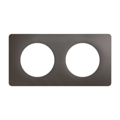 Plaque de finition 2 postes Legrand Céliane CP1022 coloris gris cendré l.161 x P.9 x H.82 mm
