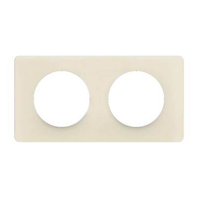 Plaque de finition 2 postes Legrand Céliane CP1122 coloris blanc amande l.161 x P.9 x H.82 mm
