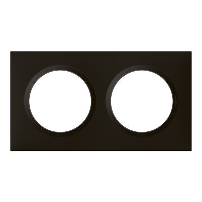 Plaque de finition 2 postes Legrand Dooxie 6 008 62 coloris noir velours l.158 x P.10 x H.87 mm