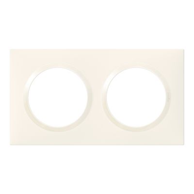 Plaque de finition 2 postes Legrand Dooxie 6 009 02 coloris blanc l.158 x P.10 x H.87 mm