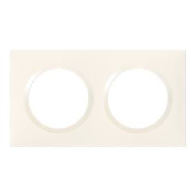 Plaque de finition 2 postes Legrand Dooxie 6 009 02 coloris blanc l.158 x P.10 x H.87 mm