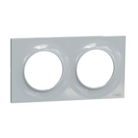 Plaque de finition 2 postes Schneider Electric Odace Styl S520704B1 coloris sable l.156 x P.10 x H.85 mm