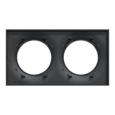 Plaque de finition 2 postes Schneider Electric Odace Styl S540704 coloris anthracite l.156 x P.10 x H.85 mm