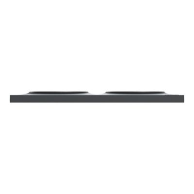 Plaque de finition 2 postes Schneider Electric Odace Styl S540704 coloris anthracite l.156 x P.10 x H.85 mm