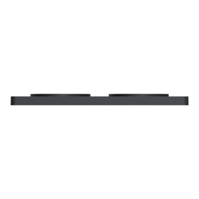 Plaque de finition 2 postes Schneider Electric Odace Touch S540804 coloris anthracite l.156 x P.10 x H.85 mm