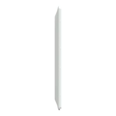 Plaque de finition 2 postes Schneider Electric Ovalis S320724 coloris blanc l.87 x P.10 x H.158 mm