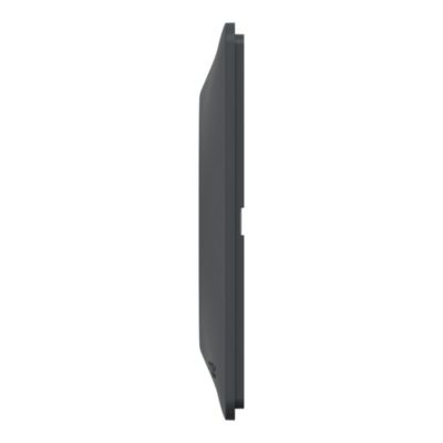 Plaque de finition 2 postes Schneider Electric Ovalis S340704 coloris anthracite l.158 x P.10 x H.87 mm