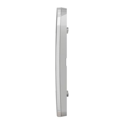 Plaque de finition 2 postes Schneider Electric Unica Studio Métal NU280456F coloris blanc aluminium avec liseré noir l.156 x P.10 x H.85 mm