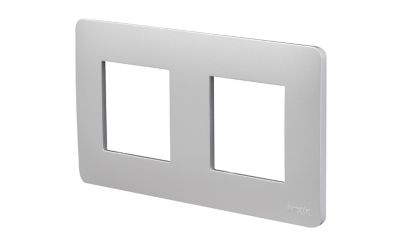 Plaque de finition 1 poste 2 modules SCHNEIDER Unica Pro blanc