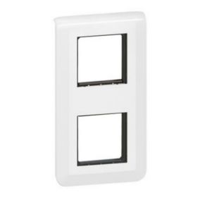 Plaque de finition 2x2 modules Legrand Mosaïc 0 994 73 coloris blanc l.153 x P.9 x H.82 mm