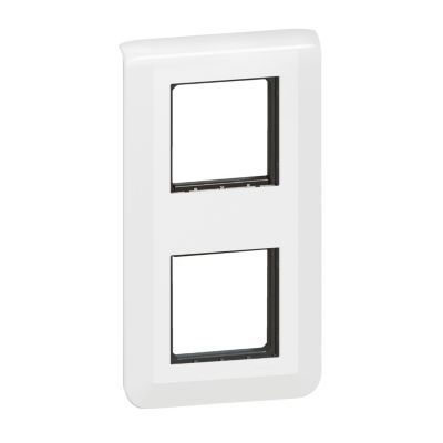 Plaque de finition 2x2 modules Legrand Mosaïc 0 994 73 coloris blanc l.153 x P.9 x H.82 mm