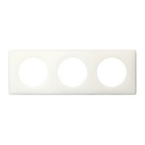 Plaque de finition 3 postes Legrand Céliane 0 988 80 coloris blanc l.232 x P.9 x H.82 mm