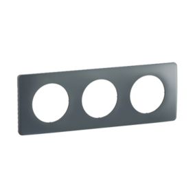 Plaque de finition 3 postes Legrand Céliane CP0923 coloris bleu orage l.232 x P.9 x H.82 mm