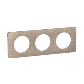 Plaque de finition 3 postes Legrand Céliane CP1523 coloris feutre l.232 x P.9 x H.82 mm