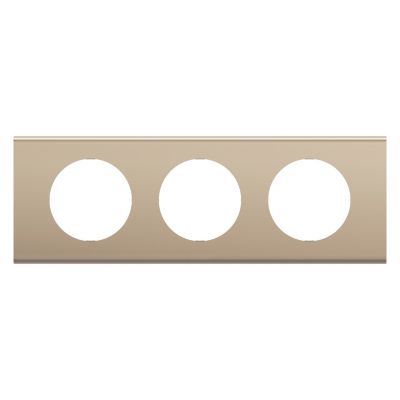 Plaque de finition 3 postes Legrand Céliane CP2103 coloris nickel satiné l.243 x P.9 x H.83 mm