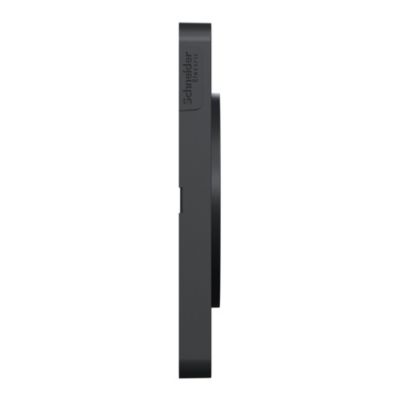 Plaque de finition 3 postes Schneider Electric Odace Kvadrat S540806KB coloris noir avec liseré anthracite l.227 x P.10 x H.85 mm
