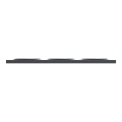 Plaque de finition 3 postes Schneider Electric Odace Styl S540706 coloris anthracite l.227 x P.10 x H.85 mm