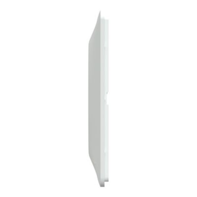 Plaque de finition 3 postes Schneider Electric Ovalis S320706D coloris blanc avec liseré laiton l.229 x P.10 x H.87 mm