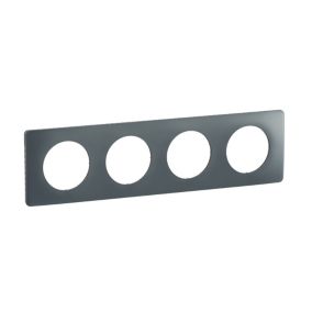 Plaque de finition 4 postes Legrand Céliane CP0924 coloris bleu orage l.303 x P.9 x H.82 mm