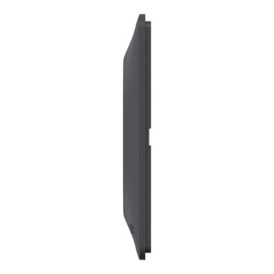 Plaque de finition 4 postes Schneider Electric Ovalis S340708 coloris anthracite l.300 x P.10 x H.87 mm