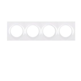 Plaque de finition blanche quadruple Schneider Odace Styl