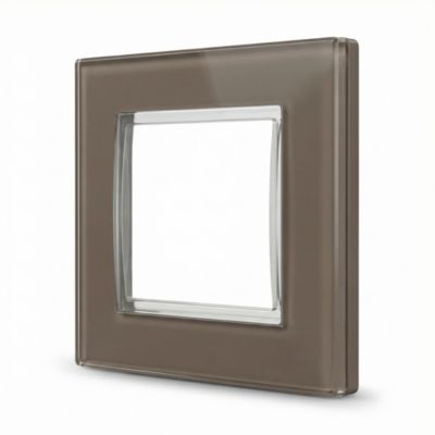 Plaque de finition Colours Kalya simple verre muscade