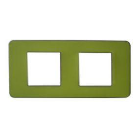 Interrupteur et prise vert jonc rectangle