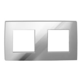 Plaque de finition double Colours Kalya chrome