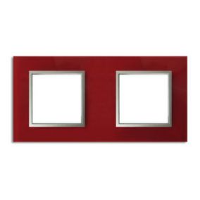 Plaque de finition double Colours Kalya verre cerise