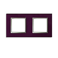 Plaque de finition double Colours Kalya verre violet