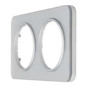 Plaque de finition double Jacobsen Espen nickel brossé à assembler