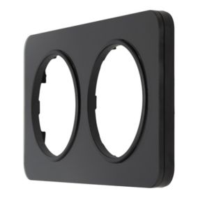 Plaque de finition double Jacobsen Espen verre noir à assembler