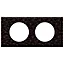 Plaque de finition double Legrand Céliane matière cuir pixels