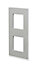Plaque de finition double verticale Schneider Electric Unica Pure aluminium blanc