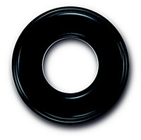Plaque de finition Fontini Garby simple Porcelaine noire