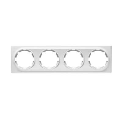 Plaque de finition OneKeyElectro Florence, 4 postes, blanc | Castorama