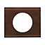 Plaque de finition simple Legrand Céliane Cuir brun texturé