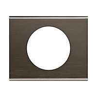 Plaque de finition simple Legrand Céliane matière black nickel