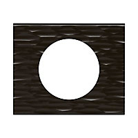 Plaque de finition simple Legrand Céliane matière corian gougé