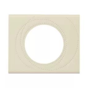 Plaque de finition simple Legrand Céliane matière cuir perle couture