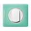 Plaque de finition simple Legrand Céliane Memories 50's turquoise