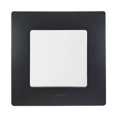 Plaque De Finition Simple Legrand Niloe Onyx - Pour Interrupteur Ou Prise, Neuve