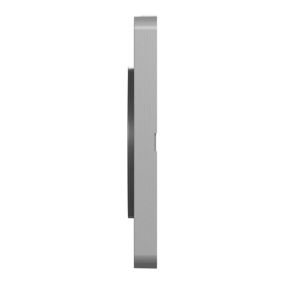 Plaque de finition simple Schneider Electric Odace Touch aluminium brossé liseré aluminium