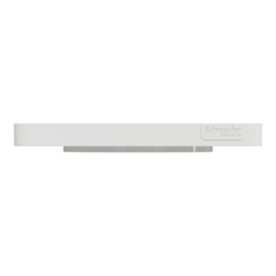 Plaque de finition simple Schneider Electric Odace Touch aluminium brossé liseré blanc