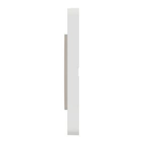 Plaque de finition simple Schneider Electric Odace Touch bois naturel liseré blanc