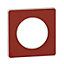 Plaque de finition simple Schneider Electric Odace Touch burgundy liseré blanc
